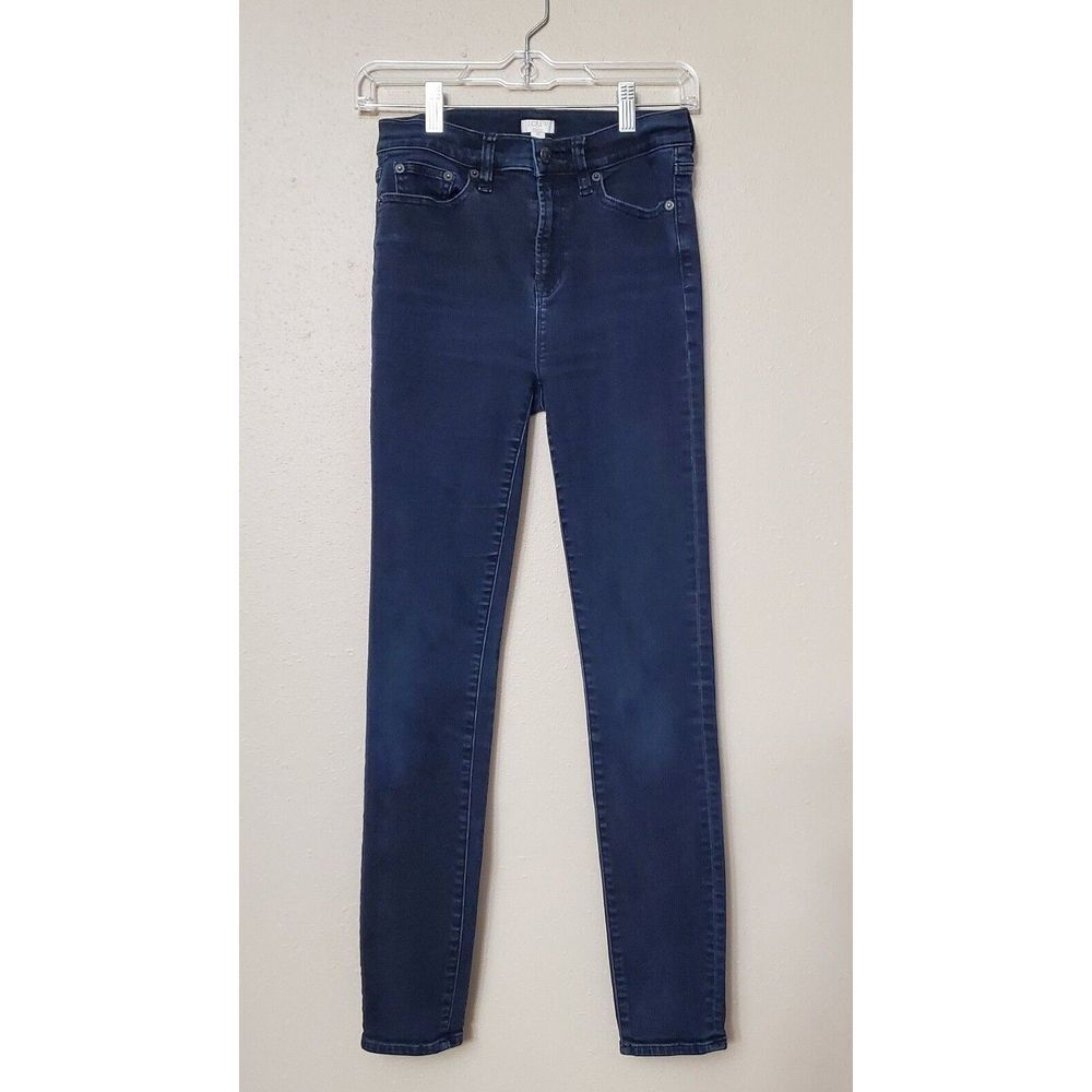 J Crew Jeans 26 Womens Stretch Dark Wash Denim Cotton Blend Skinny Leg